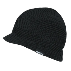 Cuglog K011 Elbert ZigZag Pattern Jeep Beanie with Visor - Black - Black / One Size Fits Most