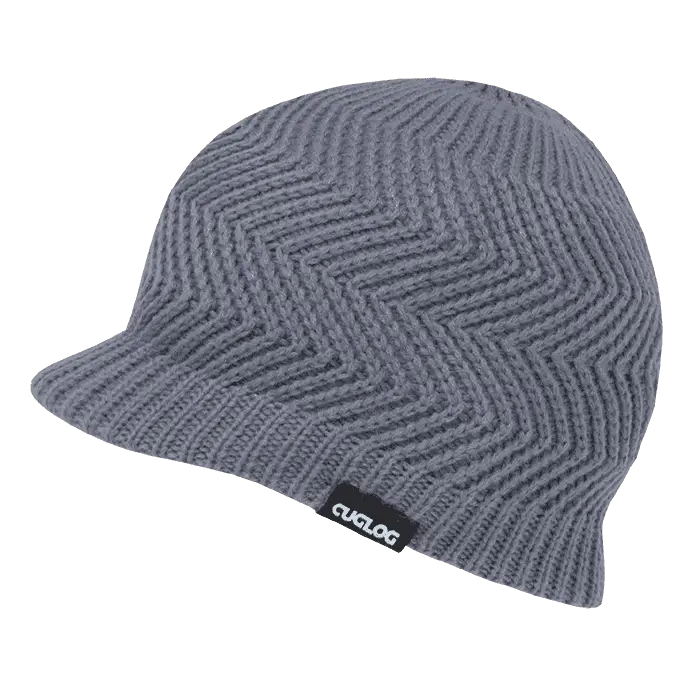 Cuglog K011 Elbert ZigZag Pattern Jeep Beanie with Visor - Gray - Gray / One Size Fits Most