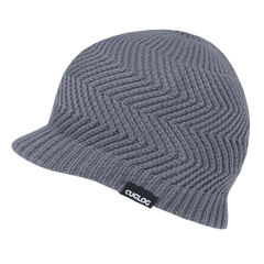 Cuglog K011 Elbert ZigZag Pattern Jeep Beanie with Visor - Gray - Gray / One Size Fits Most