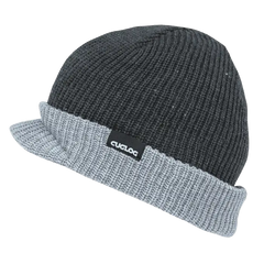 Cuglog K012 Baekdu 2 Tone Jeep Beanie with Visor - Heather Gray Heather Charcoal - Gray Dark Gray / One Size Fits Most