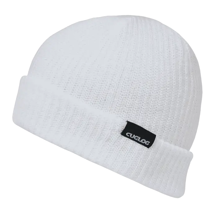 Cuglog K017 Halla Basic Cuff Beanie - White - White / One Size Fits Most