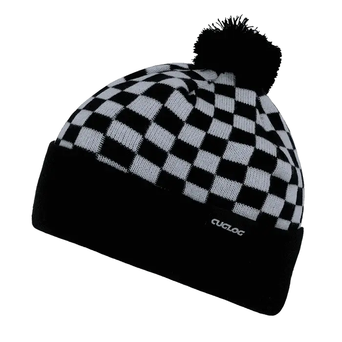 Cuglog K019 Changbai Checker Beanie - White Black - White Black / One Size Fits Most