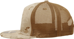 Decky 1040 Classic 5 Panel Cot. Trucker Cap - Desert Camo Brown - Desert Camo Brown / One Size Fits Most