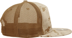Decky 1040 Classic 5 Panel Cot. Trucker Cap - Desert Camo Brown - Desert Camo Brown / One Size Fits Most