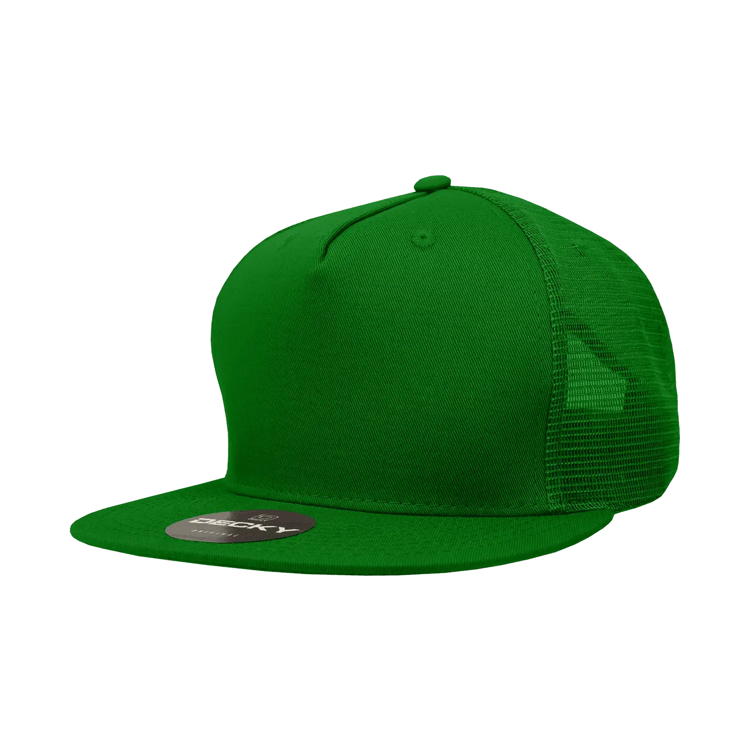 Decky 1040 Classic 5 Panel Cot. Trucker Cap - Kelly - Kelly / One Size Fits Most