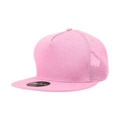Decky 1040 Classic 5 Panel Cot. Trucker Cap - Pink - Pink / One Size Fits Most