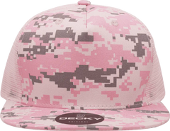 Decky 1040 Classic 5 Panel Cot. Trucker Cap - PKD Camo Pink - PKD Camo Pink / One Size Fits Most