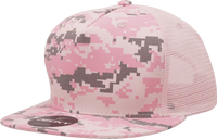 Decky 1040 Classic 5 Panel Cot. Trucker Cap - PKD Camo Pink - PKD Camo Pink / One Size Fits Most