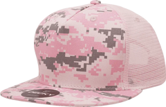 Decky 1040 Classic 5 Panel Cot. Trucker Cap - PKD Camo Pink - PKD Camo Pink / One Size Fits Most