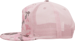 Decky 1040 Classic 5 Panel Cot. Trucker Cap - PKD Camo Pink - PKD Camo Pink / One Size Fits Most