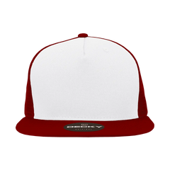 Decky 1040 Classic 5 Panel Trucker Cap White Cardinal White Cardinal / One Size Fits Most
