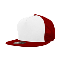 Decky 1040 Classic 5 Panel Trucker Cap White Cardinal White Cardinal / One Size Fits Most