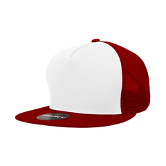 Decky 1040 Classic 5 Panel Trucker Cap White Cardinal White Cardinal / One Size Fits Most