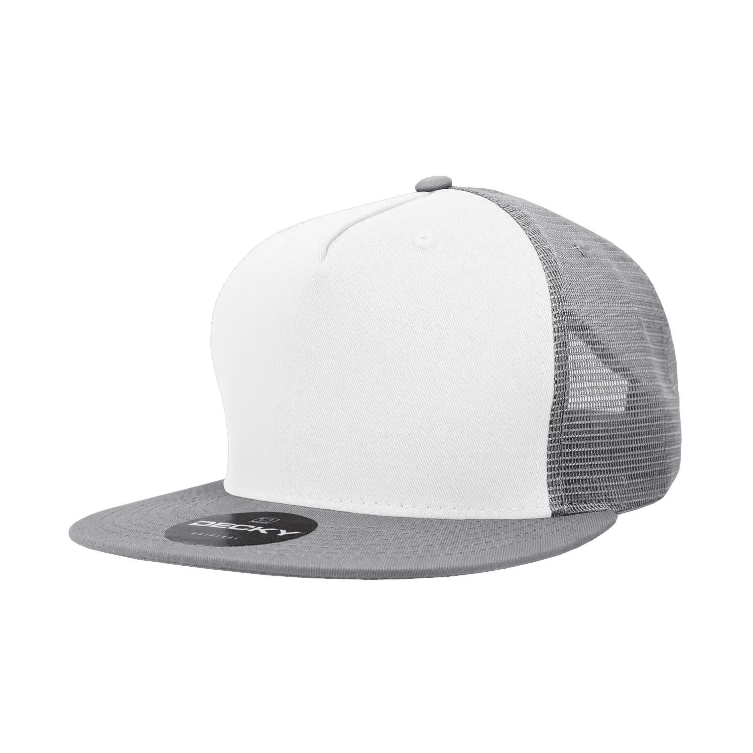 Decky 1040 Classic 5 Panel Trucker Cap - White Gray - White Gray / One Size Fits Most