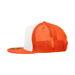 Decky 1040 Classic 5 Panel Trucker Cap - White Orange - White Orange / One Size Fits Most