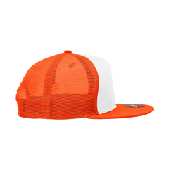 Decky 1040 Classic 5 Panel Trucker Cap - White Orange - White Orange / One Size Fits Most