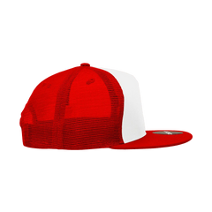 Decky 1040 Classic 5 Panel Trucker Cap - White Red - White Red / One Size Fits Most