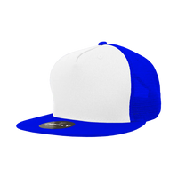 Decky 1040 Classic 5 Panel Trucker Cap - White Royal - White Royal / One Size Fits Most