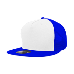 Decky 1040 Classic 5 Panel Trucker Cap - White Royal - White Royal / One Size Fits Most