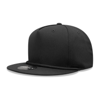 Decky 1041 Classic Flat Bill Golf Cap - Black - Black / One Size Fits Most