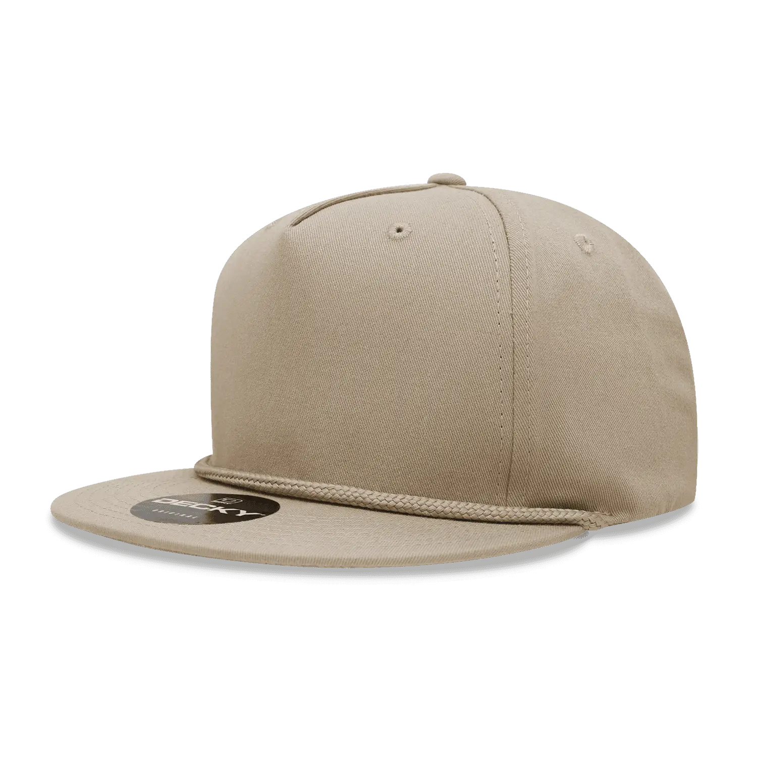 Decky 1041 Classic Flat Bill Golf Cap - Khaki - Khaki / One Size Fits Most