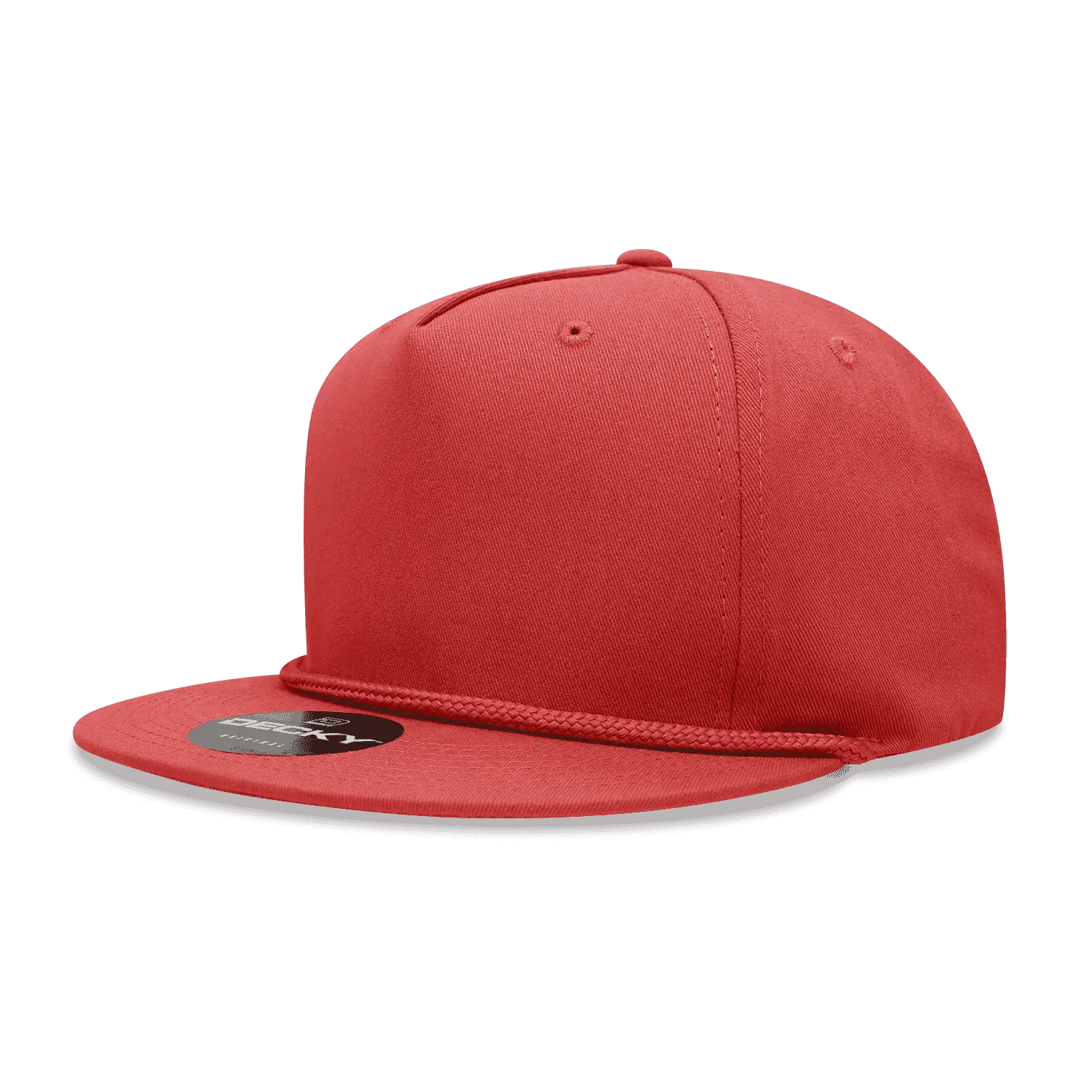 Decky 1041 Classic Flat Bill Golf Cap - Red - Red / One Size Fits Most