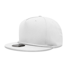 Decky 1041 Classic Flat Bill Golf Cap - White - White / One Size Fits Most