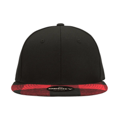 Decky 1045 Plaid Flat Bill Snapback Cap - Black Red - Black Red / One Size Fits Most