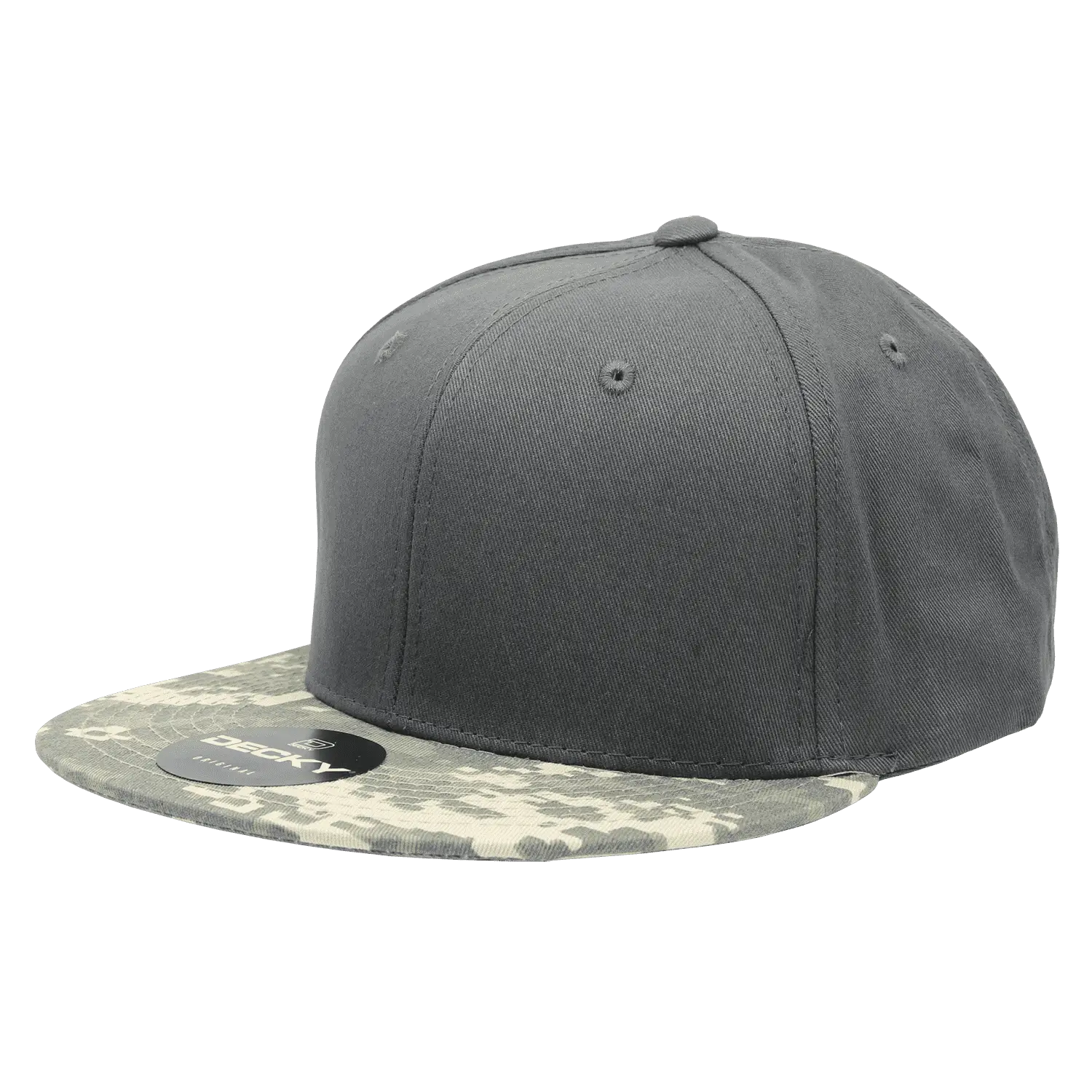 Decky 1047 Digital Camo Snapback Cap - Army Digicam Dark Gray - Army Digicam Dark Gray / One Size Fits Most