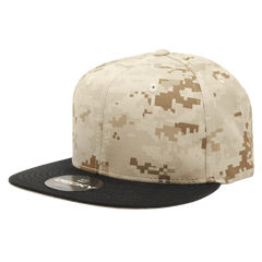 Decky 1047 Digital Camo Snapback Cap - Black Desert Camo - Sand Black / One Size Fits Most