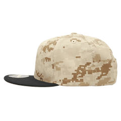 Decky 1047 Digital Camo Snapback Cap - Black Desert Camo - Sand Black / One Size Fits Most