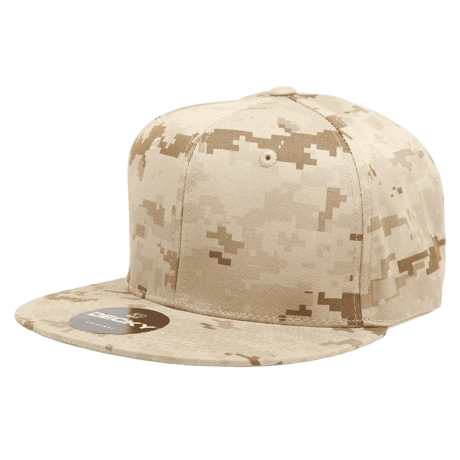 Decky 1047 Digital Camo Snapback Cap - Desert Camo - Tan / One Size Fits Most