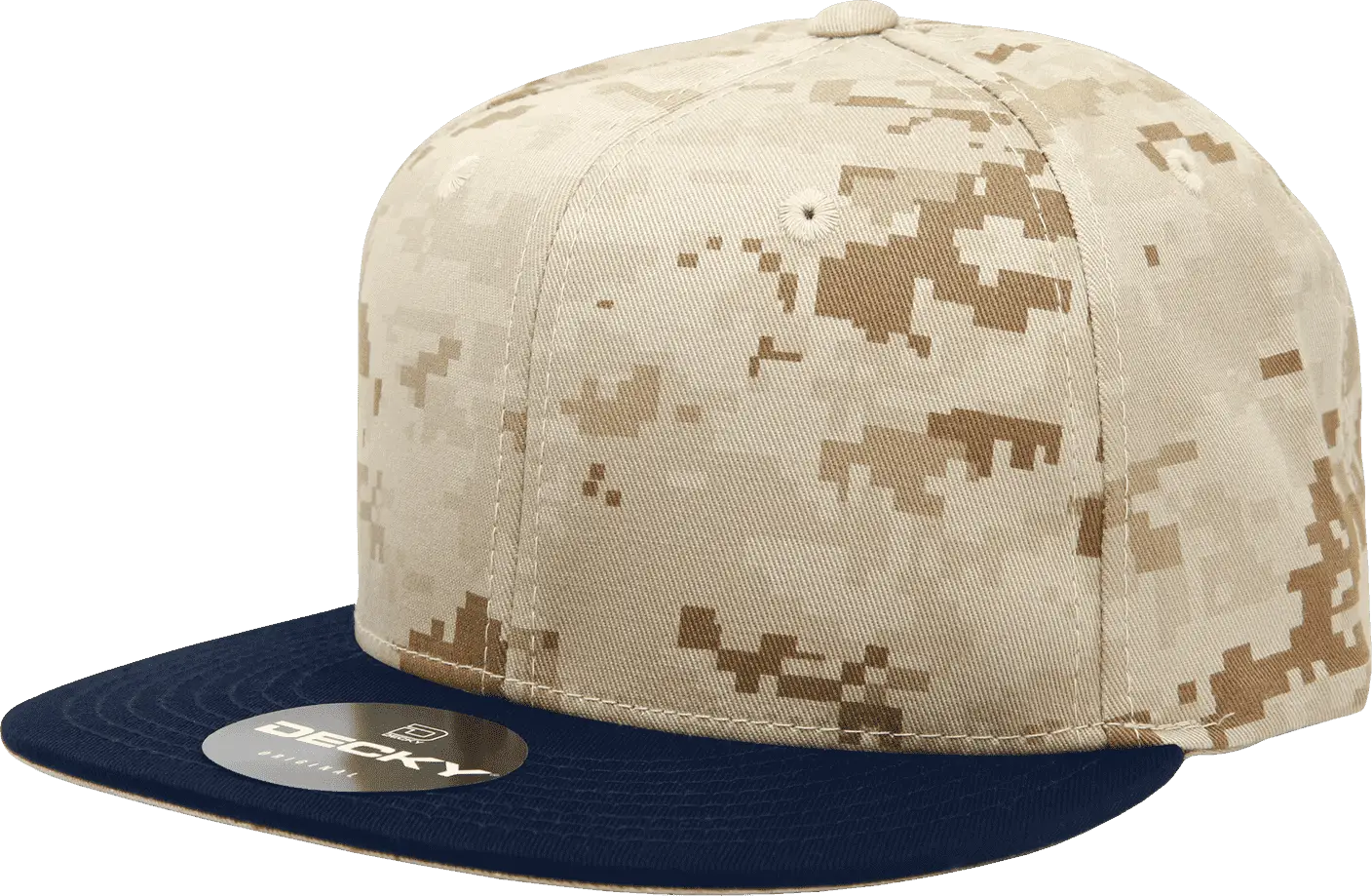 Decky 1047 Digital Camo Snapback Cap - Navy Desert Camo - Navy Desert Camo / One Size Fits Most