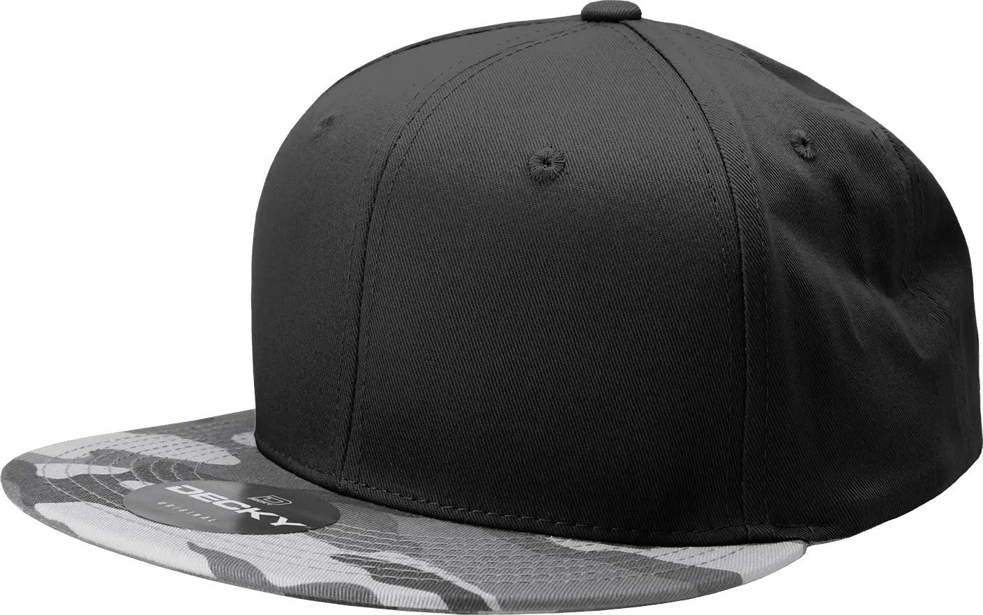 Decky 1047 Digital Camo Snapback Cap - Urban Camo Black - Urban Camo Black / One Size Fits Most