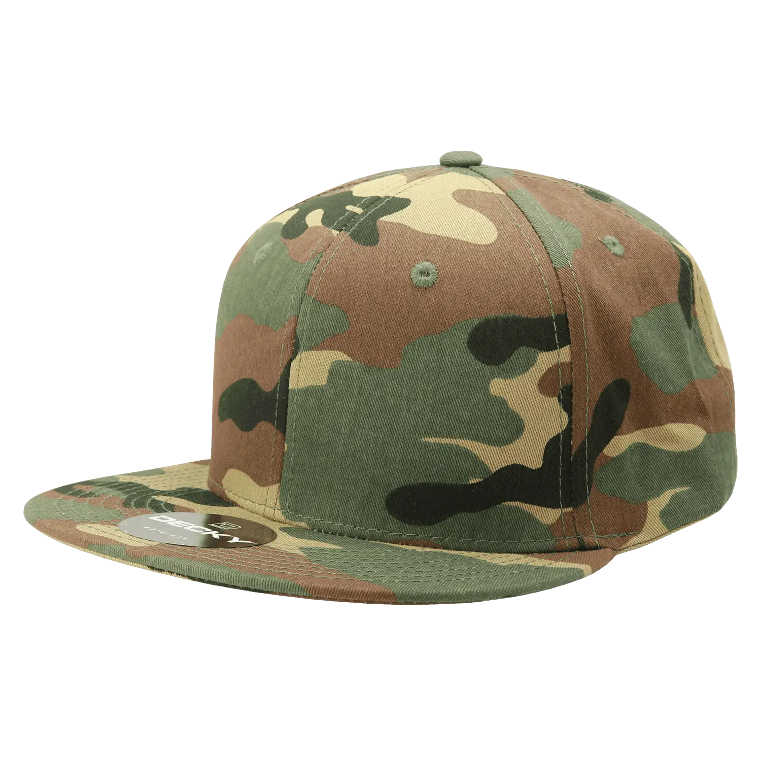 Decky 1047 Digital Camo Snapback Cap - Woodland Camo - Woodland Camo / One Size Fits Most
