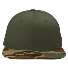 Decky 1047 Digital Camo Snapback Cap - Woodland Olive - Woodland Olive / One Size Fits Most