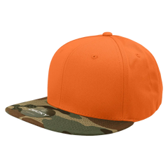 Decky 1047 Digital Camo Snapback Cap - Woodland Orange - Woodland Orange / One Size Fits Most