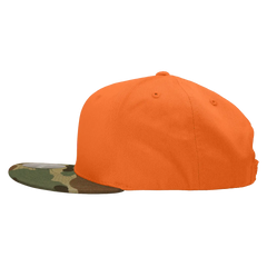 Decky 1047 Digital Camo Snapback Cap - Woodland Orange - Woodland Orange / One Size Fits Most