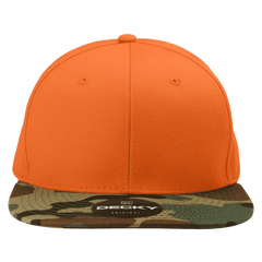 Decky 1047 Digital Camo Snapback Cap - Woodland Orange - Woodland Orange / One Size Fits Most