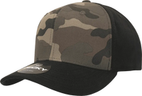 Decky 1048 Camo Curve Bill Baseball Cap - Black Woodland Camo - Black Woodland / One Size Fits Most