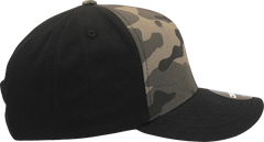 Decky 1048 Camo Curve Bill Baseball Cap - Black Woodland Camo - Black Woodland / One Size Fits Most