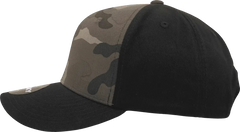 Decky 1048 Camo Curve Bill Baseball Cap - Black Woodland Camo - Black Woodland / One Size Fits Most