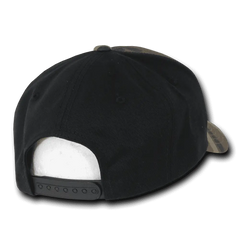 Decky 1048 Camo Curve Bill Baseball Cap - Woodland Camo Black - Muti-Color / One Size Fits Most