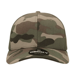 Decky 1048 Camo Curve Bill Baseball Cap Woodland Olive Woodland Olive / One Size Fits Most