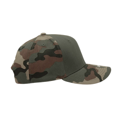 Decky 1048 Camo Curve Bill Baseball Cap - Woodland Camo Olive - Woodland Olive / One Size Fits Most