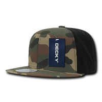 Decky 1049 Camo Cotton Snapback Cap - Woodland Camo Woodland Camo Black - Muti-Color / One Size Fits Most