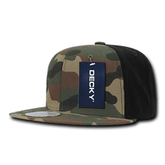 Decky 1049 Camo Cotton Snapback Cap - Woodland Camo Woodland Camo Black - Muti-Color / One Size Fits Most