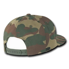Decky 1049 Camo Cotton Snapback Cap - Woodland Camo - Woodland Camo / One Size Fits Most