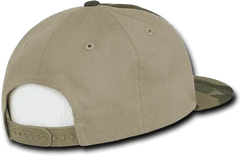 Decky 1049 Camo Cotton Snapback Cap - Woodland Camo Khanki - Woodland Khanki / One Size Fits Most