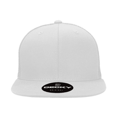 Decky 1052 6 Panel Flat Bill Trucker Cap - White - White / One Size Fits Most